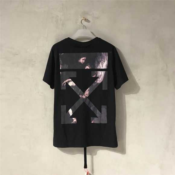 Off-White Other - Off-White Angel Wings Virgin Mary Religious Oil Painting Short Sleeves